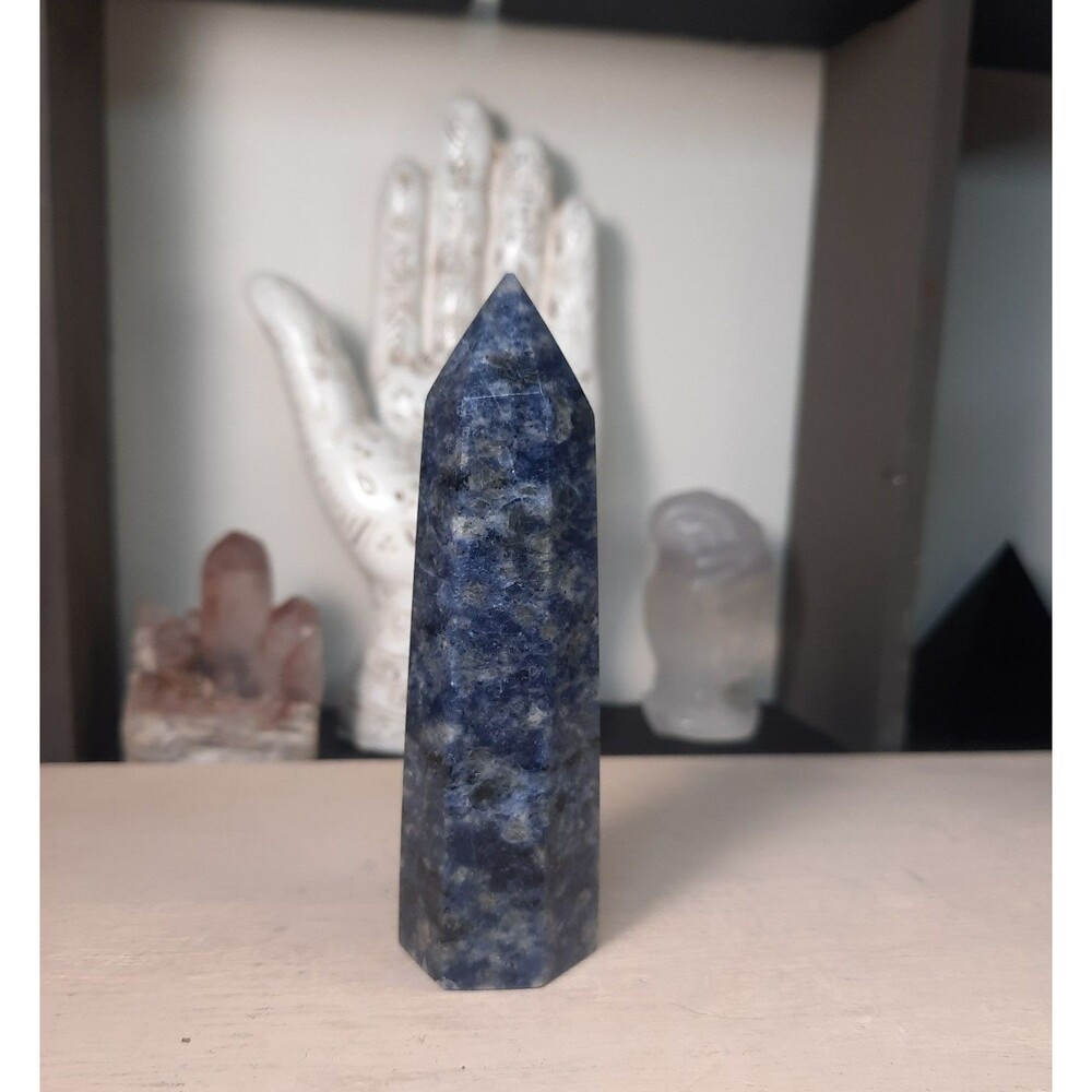Sodalite Quartz Crystal Tower